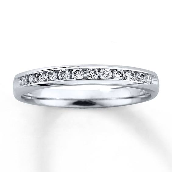 Previously Owned Diamond Anniversary Band 1/4 ct tw Round-cut 10K White Gold