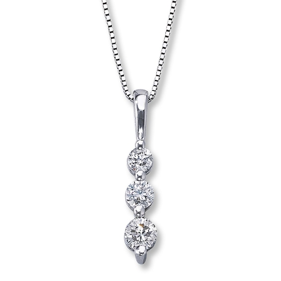Previously Owned Necklace 1/3 ct tw Diamonds 10K White Gold 18"