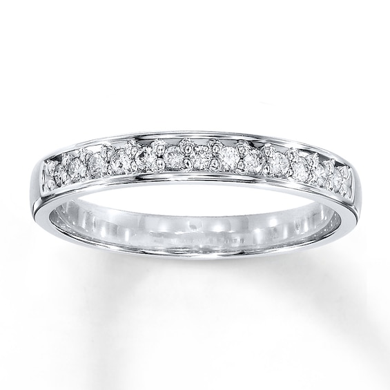 Previously Owned Diamond Anniversary Band 1/8 ct tw Round-cut 10K White Gold