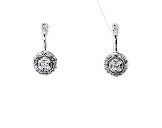 Previously Owned Diamond Earrings 1/5 ct tw Round-cut 10K White Gold
