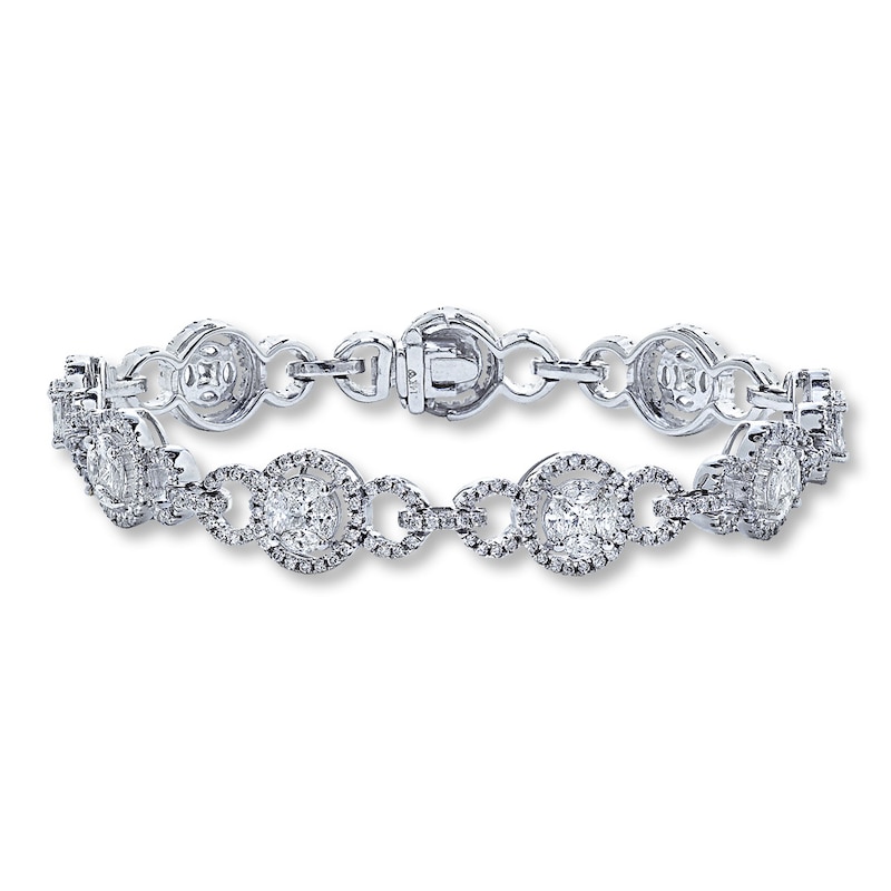Main Image 1 of Previously Owned Diamond Bracelet 4 Carats tw 14K White Gold