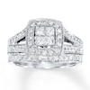 Previously Owned Bridal Set 1 ct tw Diamonds 14K White Gold