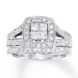Previously Owned Bridal Set 1 ct tw Diamonds 14K White Gold