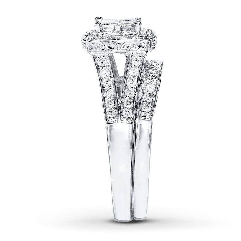 Main Image 3 of Previously Owned Bridal Set 1 ct tw Diamonds 14K White Gold