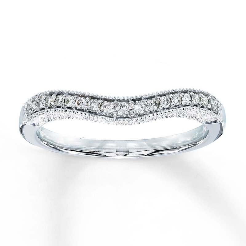 Main Image 1 of Previously Owned Enhancer Ring 1/6 ct tw Round-cut Diamonds 14K White Gold