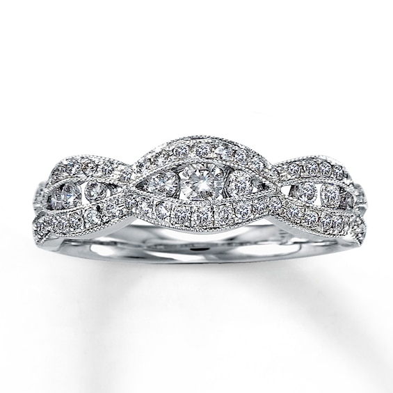 Previously Owned Diamond Anniversary Ring 1/2 ct tw 14K White Gold