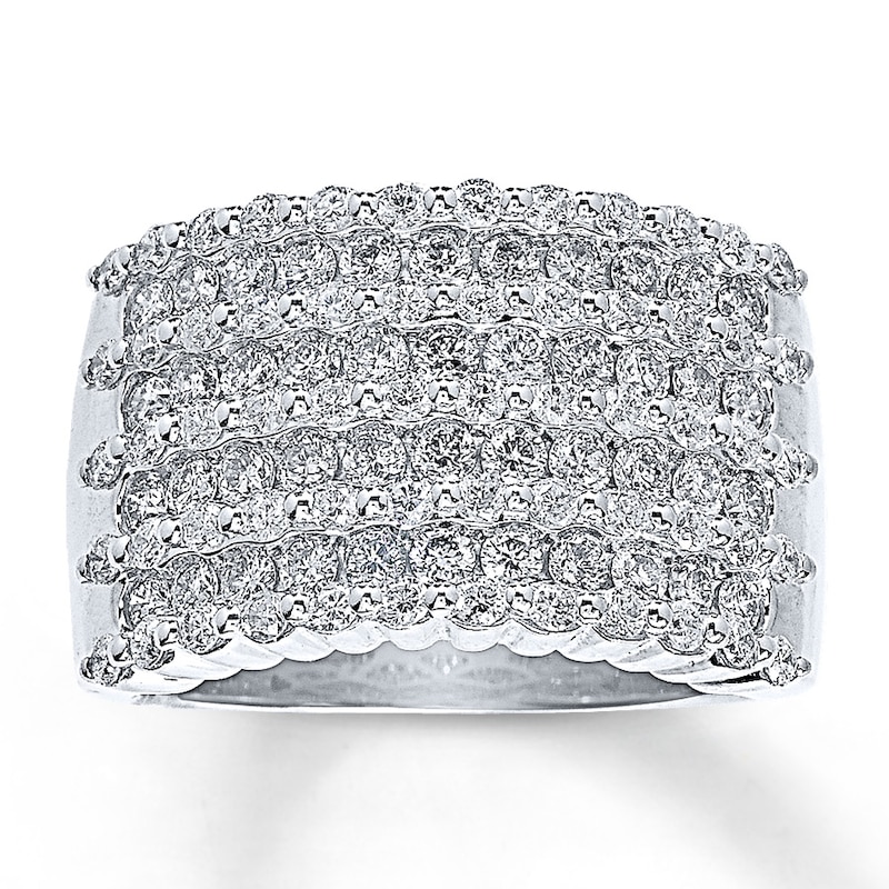 Main Image 1 of Previously Owned Diamond Anniversary Ring 2 ct tw Round-cut 14K White Gold