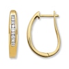 Thumbnail Image 0 of Previously Owned Diamond Hoop Earrings 1/4 cttw 10K Yellow Gold