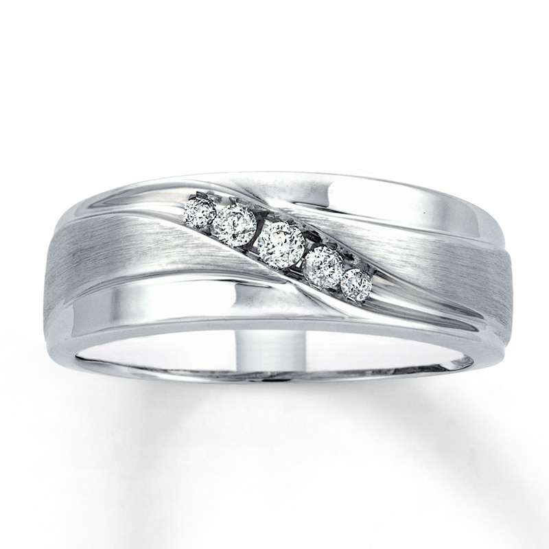 Main Image 1 of Previously Owned Round-Cut Diamond Ring 1/6 ct tw 10K White Gold