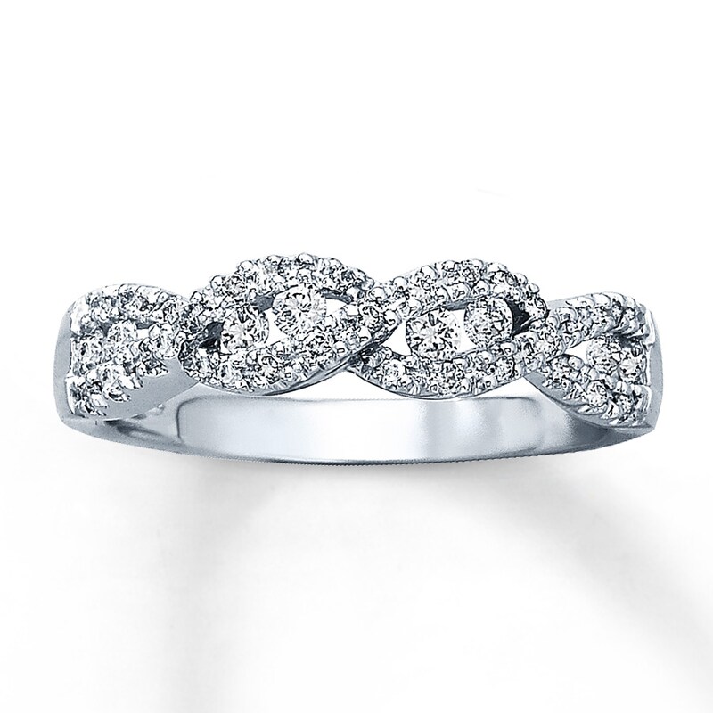 Main Image 1 of Previously Owned Anniversary Band 1/3 ct tw Round-cut Diamonds 10K White Gold
