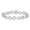 Thumbnail Image 0 of Previously Owned Sterling Silver Bracelet 1/10 ct tw Diamonds 7.25" Length