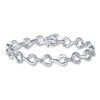 Thumbnail Image 0 of Previously Owned Sterling Silver Bracelet 1/10 ct tw Diamonds 7.25" Length