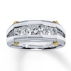 Thumbnail Image 0 of Previously Owned Men's Diamond Band 1 carat tw Round-cut 14K White & 18K Yellow Gold