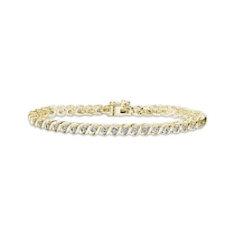 Previously Owned Round-Cut Diamond Tennis Bracelet 2 ct tw 10K Yellow Gold 7.25"