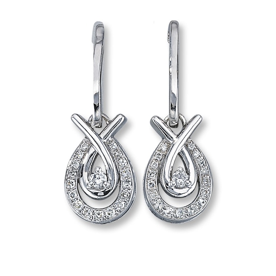 Previously Owned Diamond Earrings 1/5 ct tw Sterling Silver