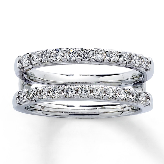 Previously Owned Diamond Enhancer Ring / ct tw Round-cut 14K White Gold