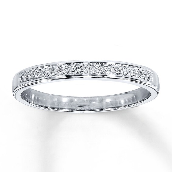 Previously Owned Diamond Anniversary Band 1/10 ct tw Round-Cut 10K White Gold