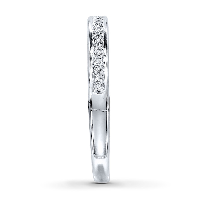 Main Image 3 of Previously Owned Diamond Anniversary Band 1/10 ct tw Round-Cut 10K White Gold