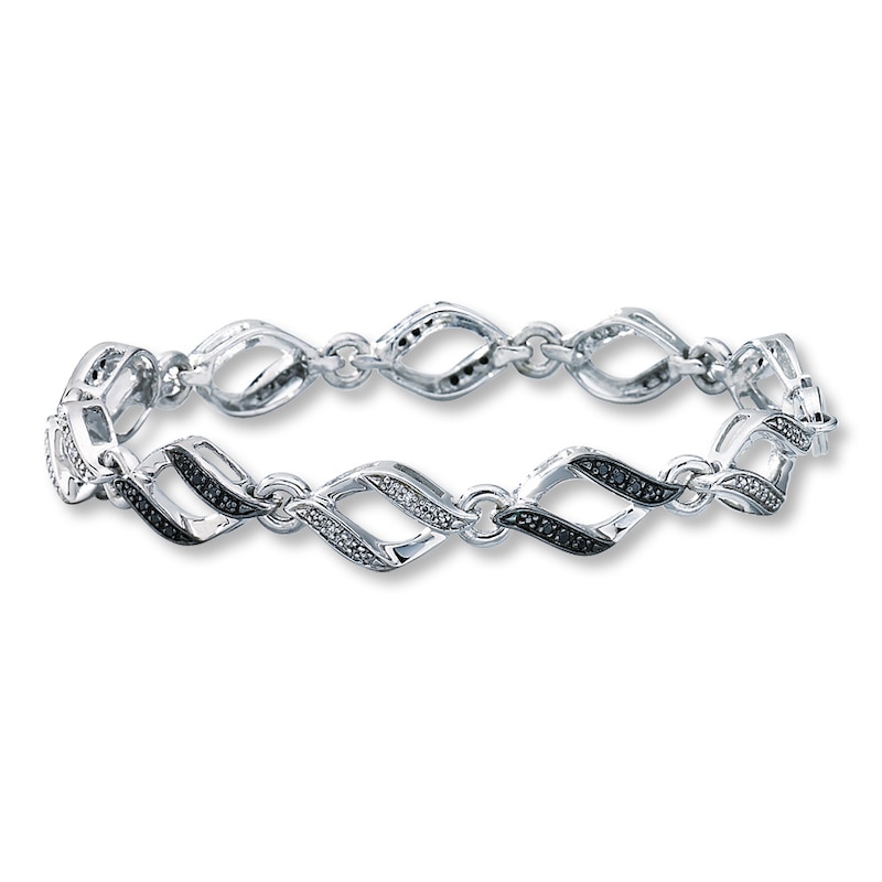 Main Image 1 of Previously Owned Bracelet 1/4 ct tw Diamonds Sterling Silver 7.5&quot;