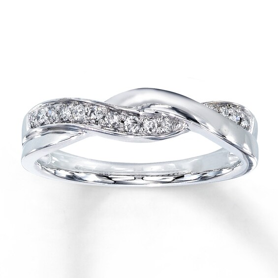 Previously Owned Diamond Anniversary Band 1/8 ct tw Round 10K White Gold