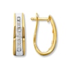 Thumbnail Image 0 of Previously Owned Diamond Hoop Earrings 1/4 ct tw 10K Yellow Gold