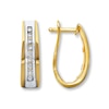 Thumbnail Image 1 of Previously Owned Diamond Hoop Earrings 1/4 ct tw 10K Yellow Gold