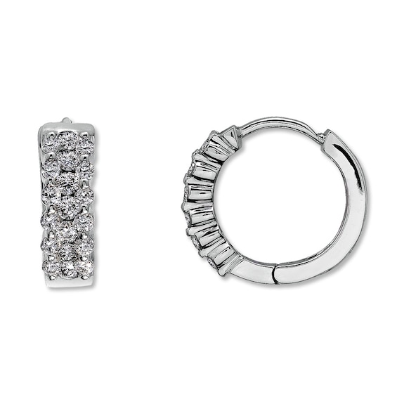 Previously Owned Diamond Earrings 3/4 ct tw 14K White Gold