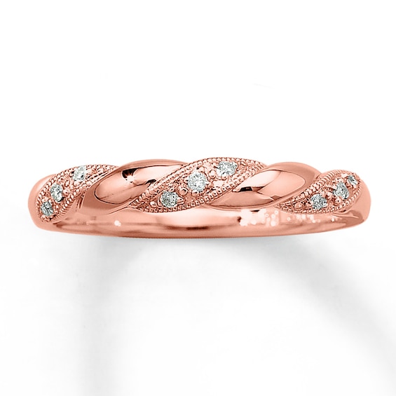 Previously Owned Anniversary Band 1/20 ct tw Round-cut Diamonds 10K Rose Gold