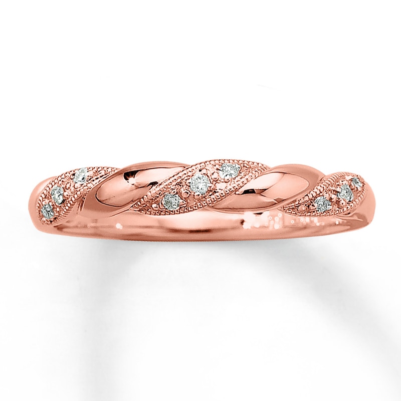 Main Image 1 of Previously Owned Anniversary Band 1/20 ct tw Round-cut Diamonds 10K Rose Gold