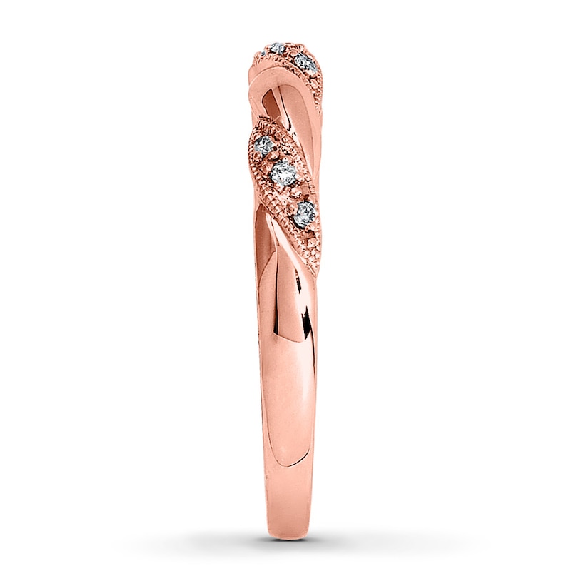 Main Image 3 of Previously Owned Anniversary Band 1/20 ct tw Round-cut Diamonds 10K Rose Gold
