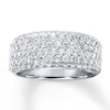 Previously Owned Diamond Anniversary Ring 1-1/2 ct tw Round-cut 14K White Gold