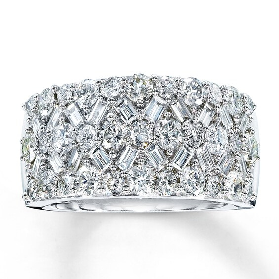 Previously Owned Diamond Anniversary Ring 2-1/8 ct tw Diamonds 14K White Gold