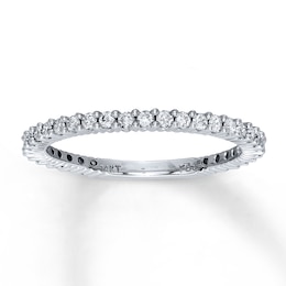 Previously Owned Diamond Anniversary Ring 3/8 ct tw Round-cut 14K White Gold