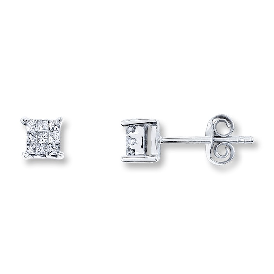 Previously Owned Earrings 1/ ct tw Diamonds 10K White Gold