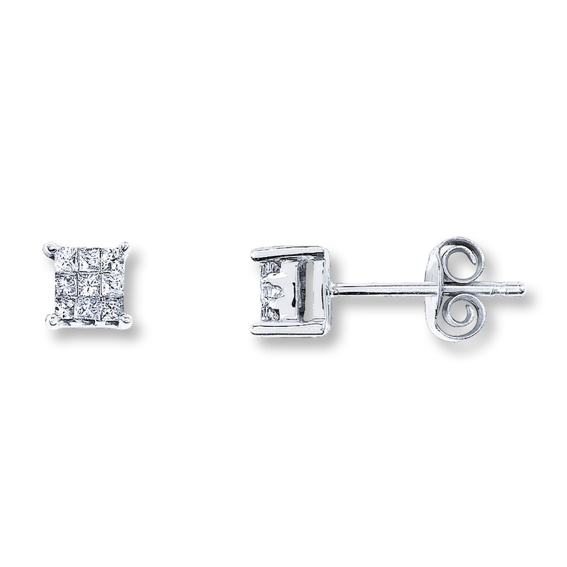 Previously Owned Earrings 1/5 ct tw Diamonds 10K White Gold