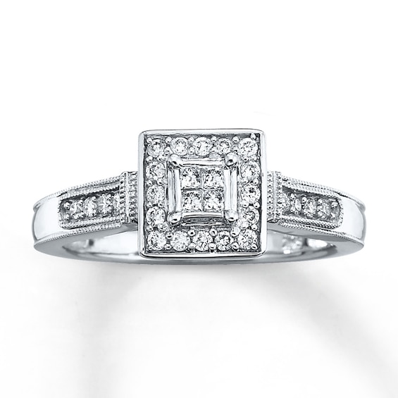Previously Owned Ring 1/4 ct tw Diamonds 10K White Gold