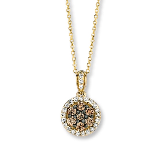 Previously Owned Le Vian Chocolate Diamonds 1/2 ct tw Necklace 14K Honey Gold
