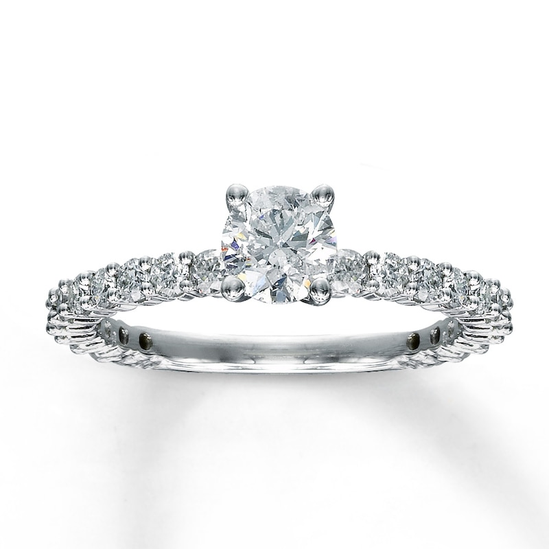 Main Image 1 of Previously Owned Diamond Engagement Ring 1-1/4 ct tw 14K White Gold