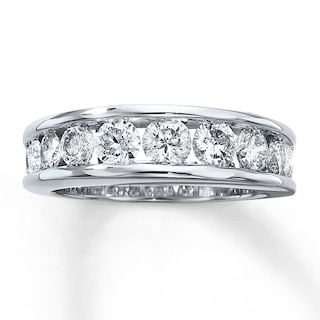 Previously Owned Wedding Band 1-1/2 ct tw Round-cut Diamonds 14K White Gold