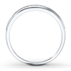 Thumbnail Image 1 of Previously Owned Men's Diamond Wedding Band 1/10 ct tw Round-cut 10K White Gold