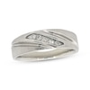 Previously Owned Men's Diamond Wedding Band 1/10 ct tw Round-cut 10K White Gold