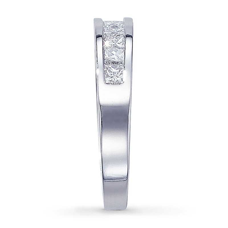 Main Image 3 of Previously Owned Anniversary Band 1 ct tw Princess-cut Diamonds 14K White Gold