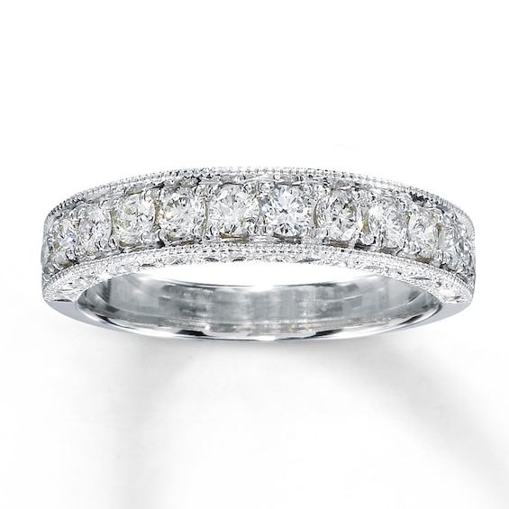 Previously Owned Diamond Anniversary Band 5/8 ct tw Round-cut 14K White Gold