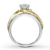 Previously Owned Diamond Engagement Ring 7/8 ct tw Round-cut 14K Two-Tone Gold