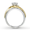 Thumbnail Image 2 of Previously Owned Diamond Engagement Ring 7/8 ct tw Round-cut 14K Two-Tone Gold