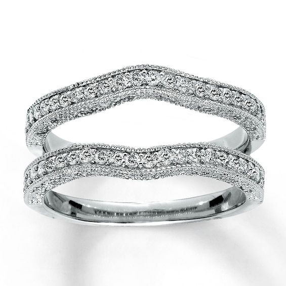Previously Owned Diamond Enhancer Ring 1/ ct tw Round-cut 14K White Gold
