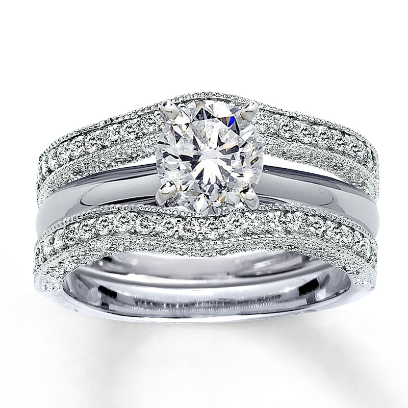 Main Image 2 of Previously Owned Diamond Enhancer Ring 1/2 ct tw Round-cut 14K White Gold