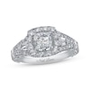 Thumbnail Image 1 of Previously Owned Neil Lane Diamond Engagement Ring 1-3/8 ct tw Cushion, Round & Baguette-cut 14K White Gold