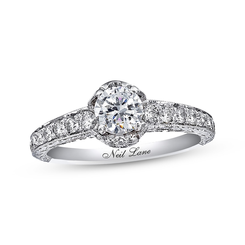 Previously Owned Neil Lane Diamond Engagement Ring 1-1/5 ct tw Round-cut 14K White Gold