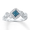 Previously Owned Blue Diamond Ring 1/4 ct tw 10K White Gold